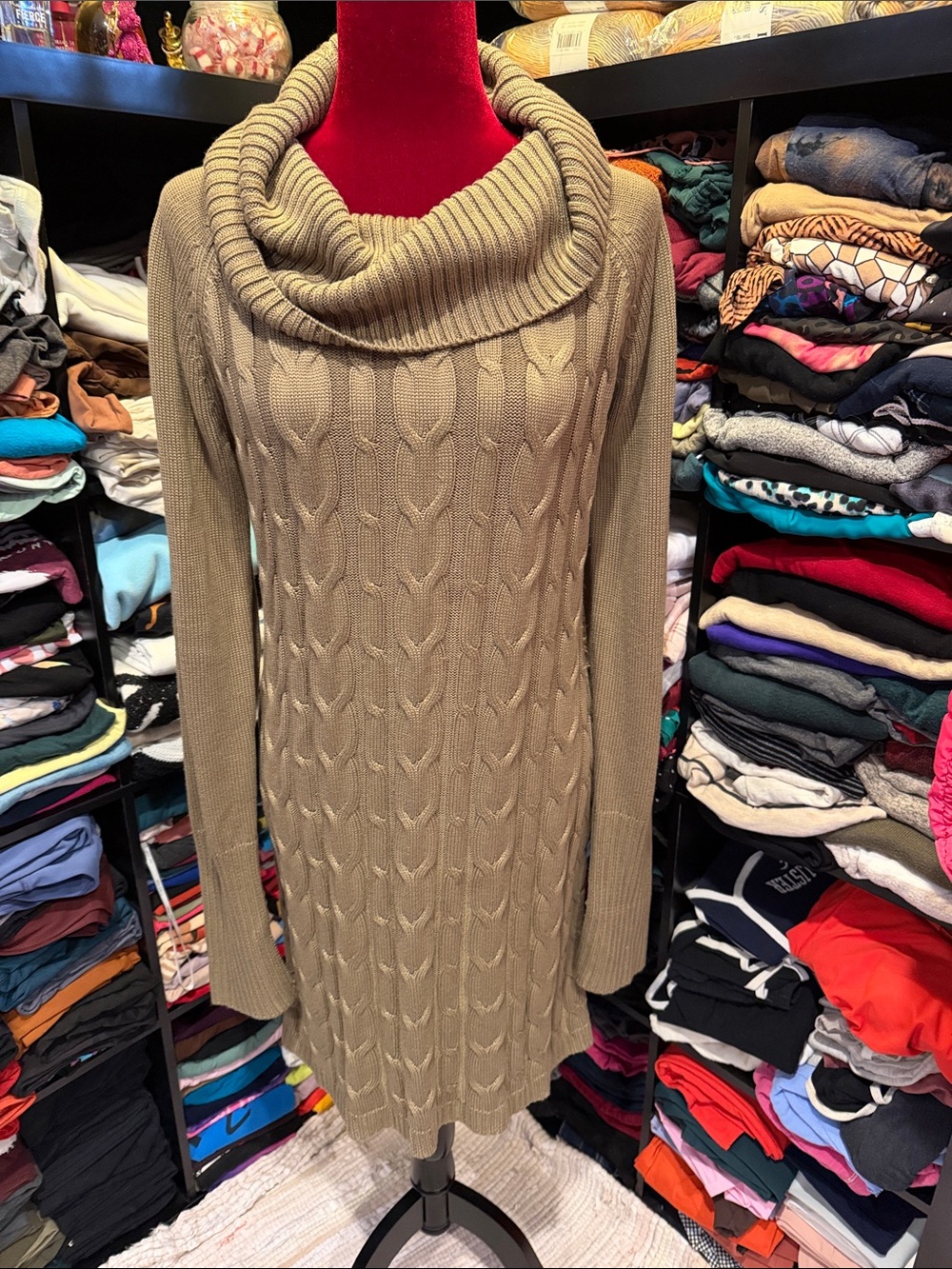 #715. 2/$63 Calvin Klein knit sweater dress